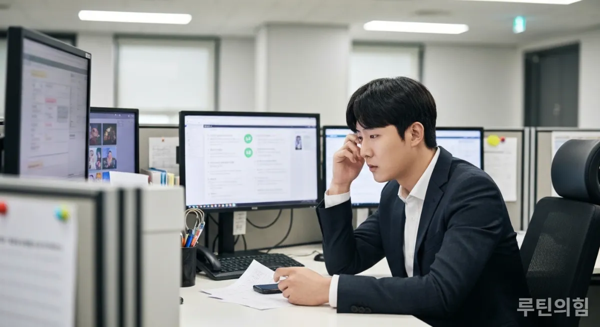 과도한 디지털 자극으로 집중하지 못하는 한국인 직장인