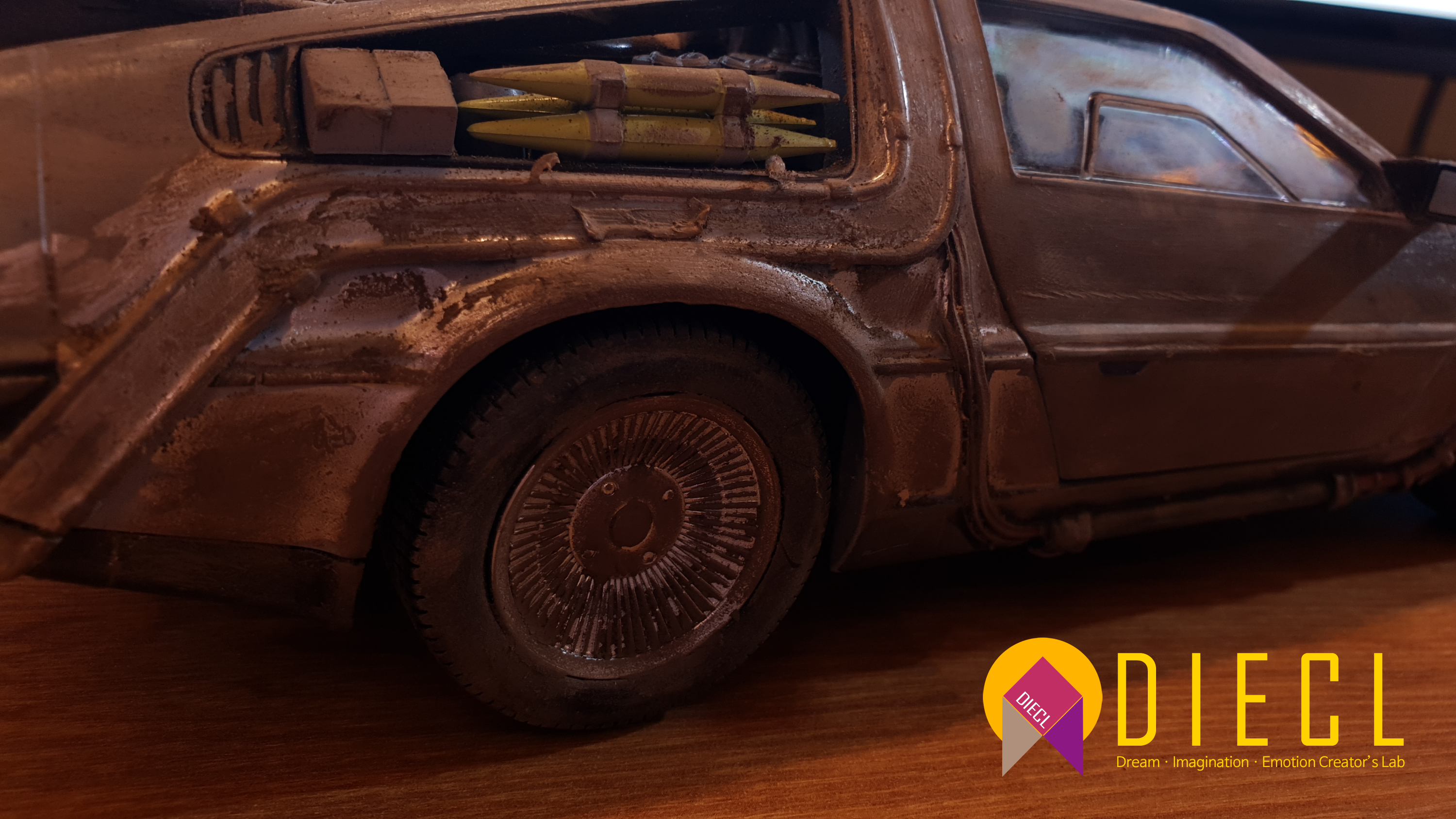 NECA Delorean, Back to the future, BTTF, Polishing, Detail Up, 백투더퓨처, 드로리안, 웨더링, Weathering, 타미야 에나멜