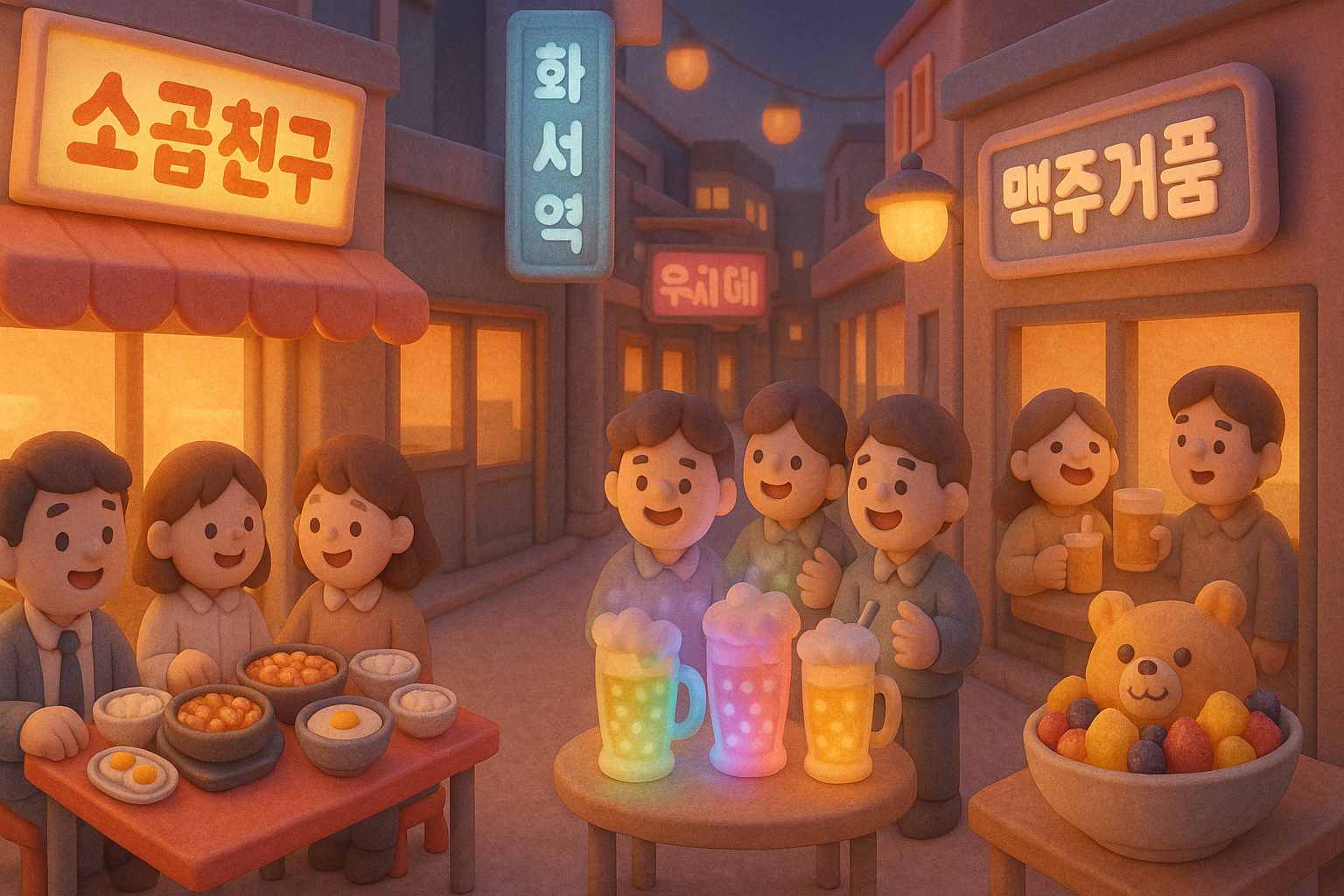 화서역(먹자골목)에서 모임
