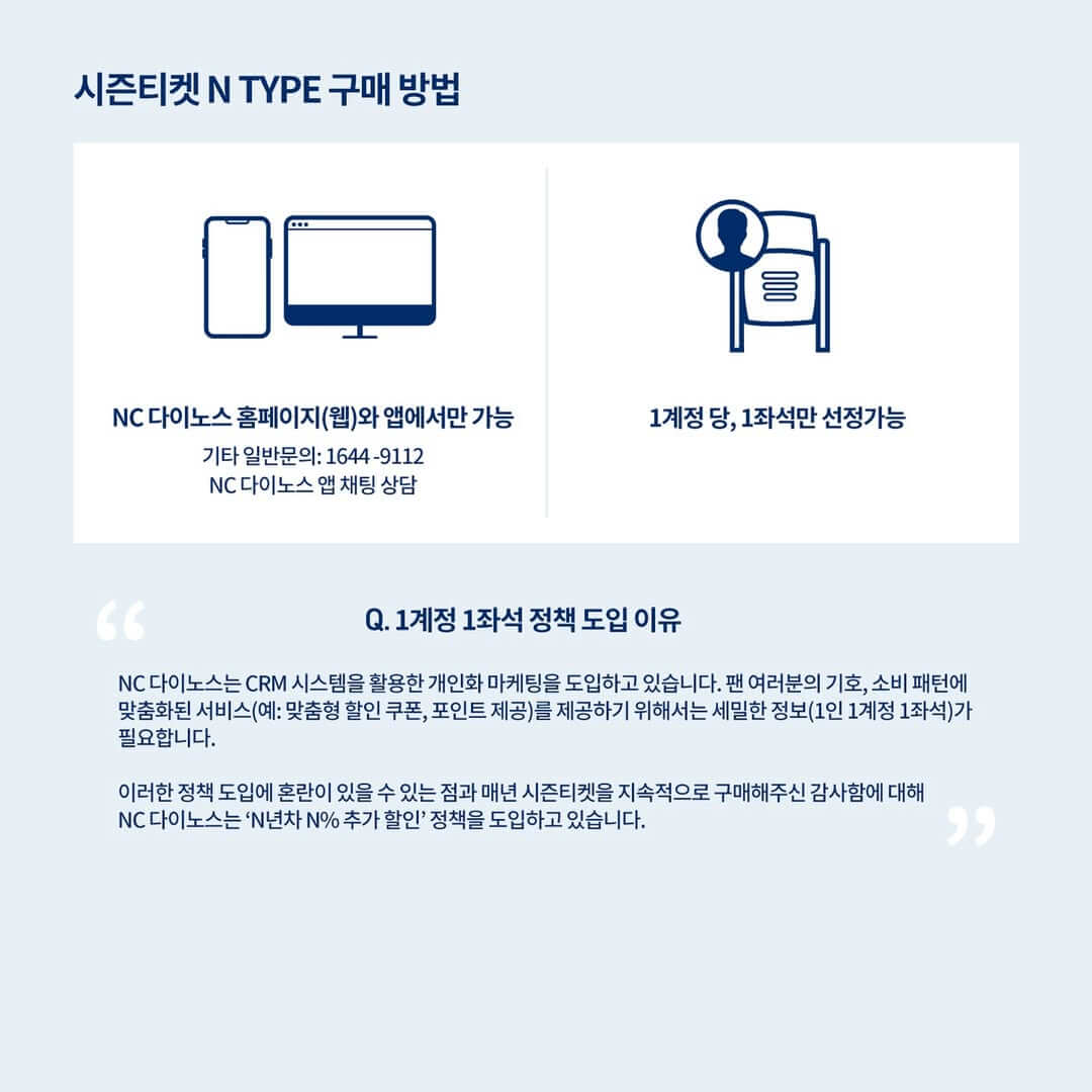 NC다이노스 2025 시즌권