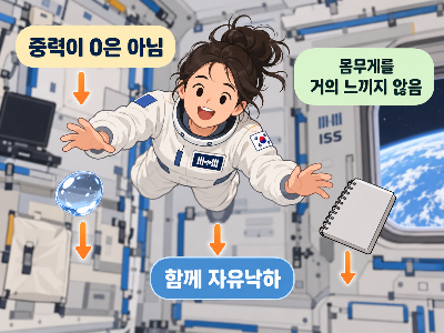우주정거장 무중력, 실제로 중력이 없는 걸까?