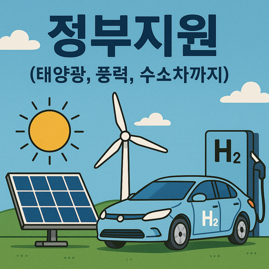 정부지원 총정리 (태양광, 풍력, 수소차까지)