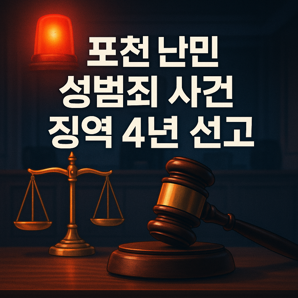 포천을 충격에 빠뜨린 인도 국적 난민 성범죄 사건