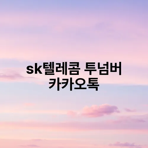 sk텔레콤 투넘버 카카오톡