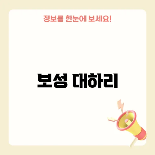 보성 대하리