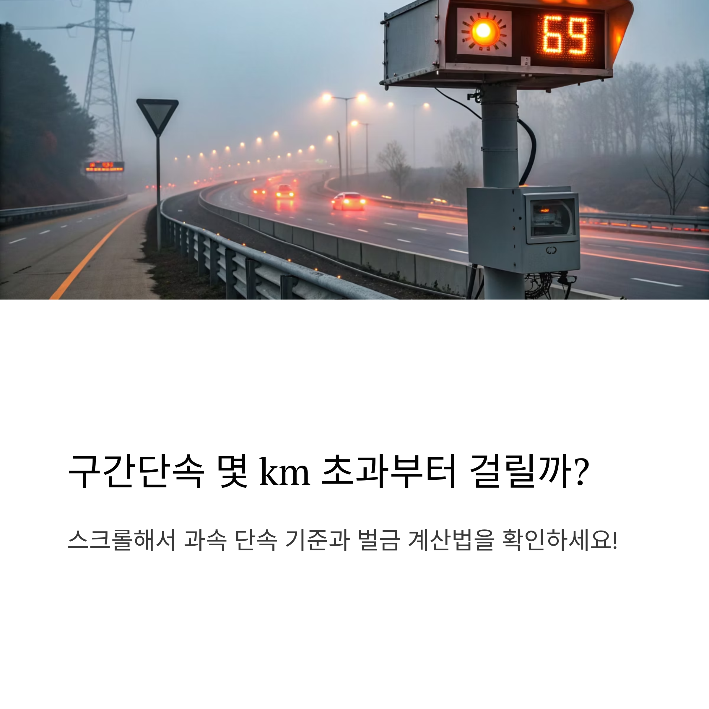 구간단속 초과 기준과 과태료, 실제 평균속도 단속 원리 정리