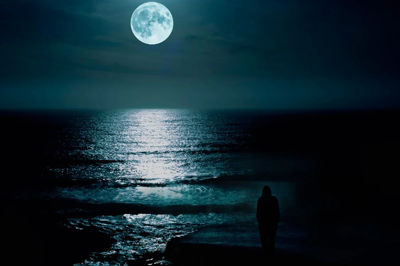 달과 바다