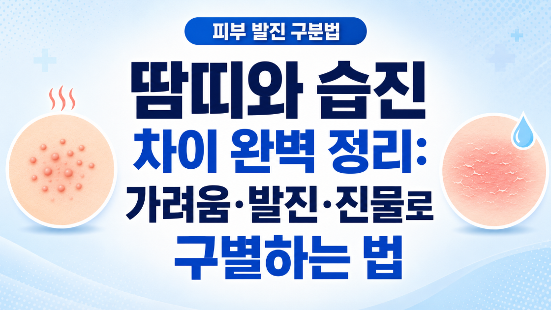 땀띠와 습진 차이 완벽 정리: 가려움·발진·진물로 구별하는 법