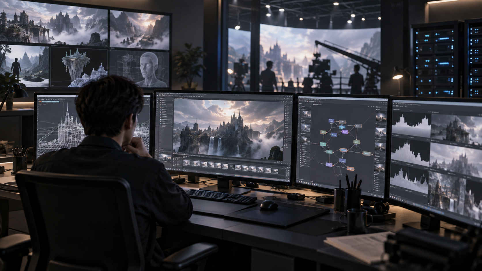 덱스터 드라마 VFX 제작과 디지털 후반작업을 상징한 이미지