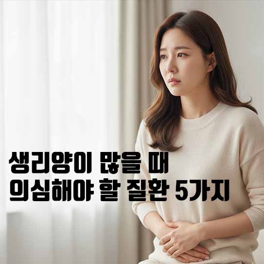 생리양이 많을 때 의심해야 할 질환 5가지