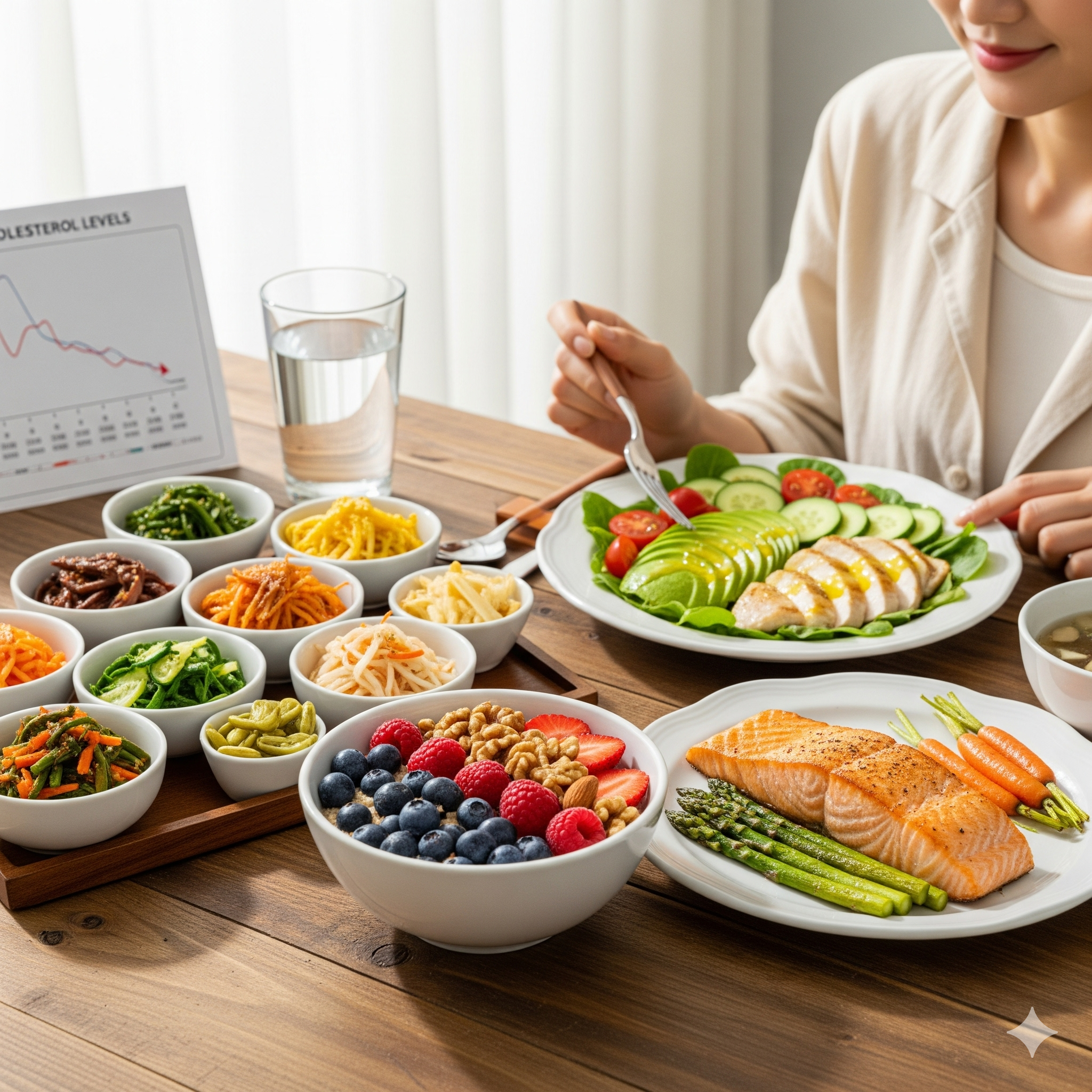 콜레스테롤 낮춘 실제 식단