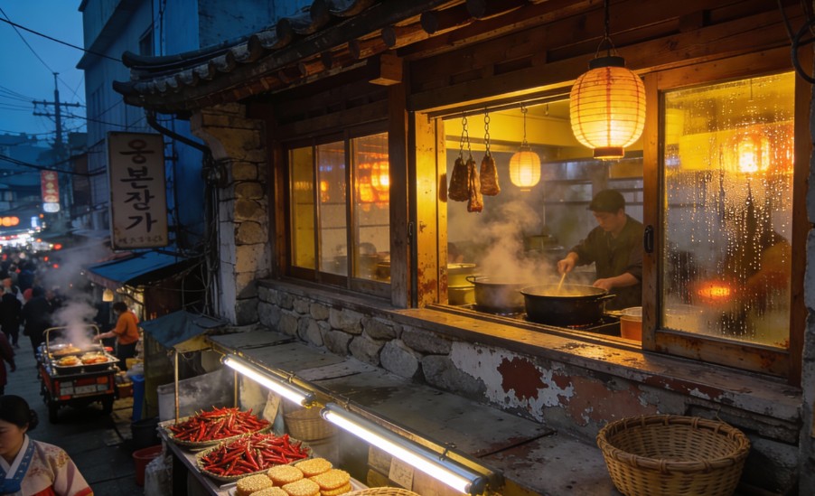 6시내고향 광주양동시장 오리탕 파는 식당 외관모습