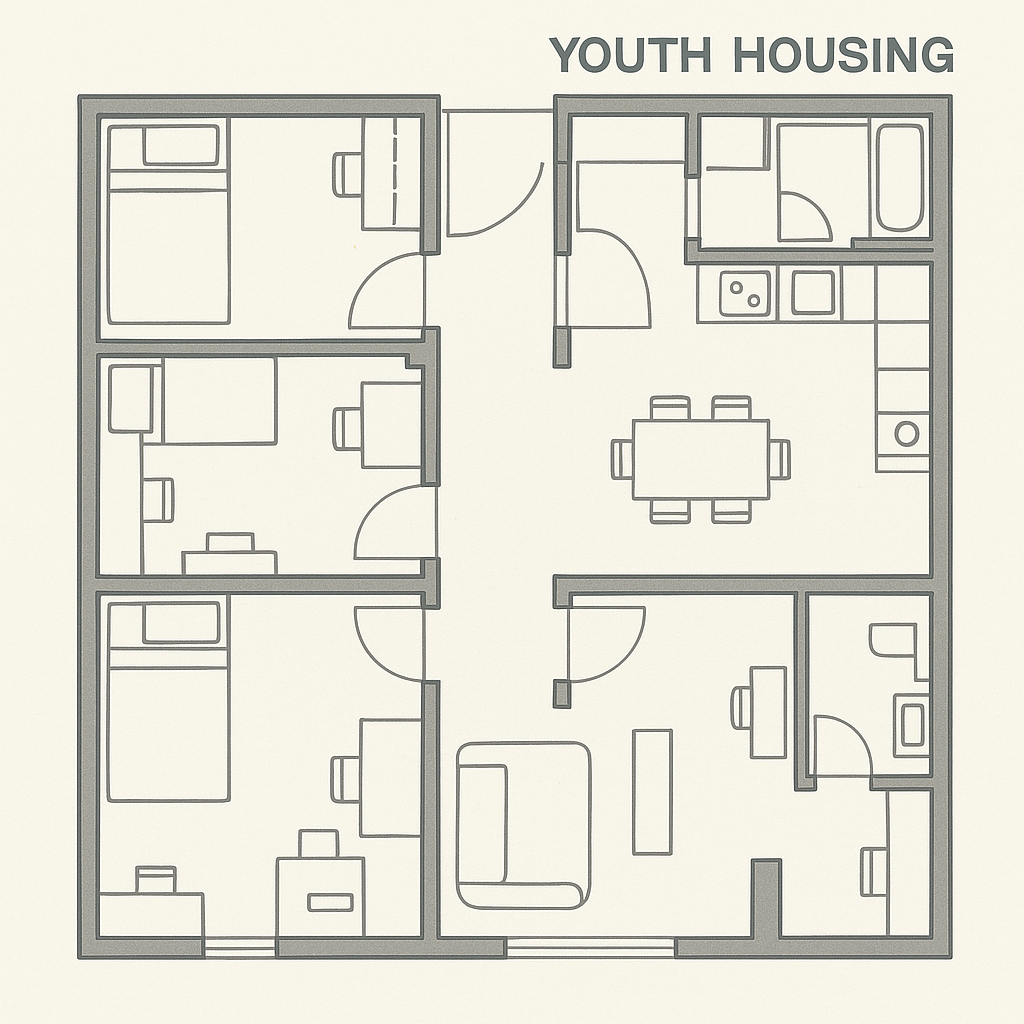 부산시 청년 임대주택 평면도