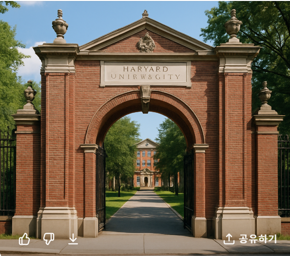 하버드대학 정문사진입니다