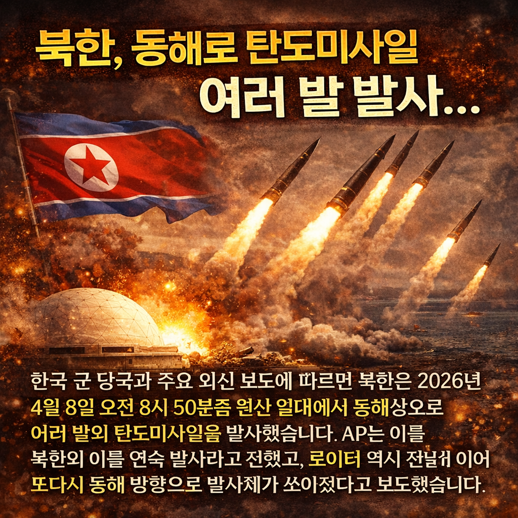 북한, 동해로 탄도미사일 여러 발 발사&hellip;무슨 일이 벌어진 건가