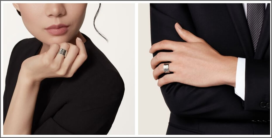 대크기 화이트골드 모델 착용컷