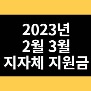 2023년 2월 3월 지자체 지원금 썸네일
