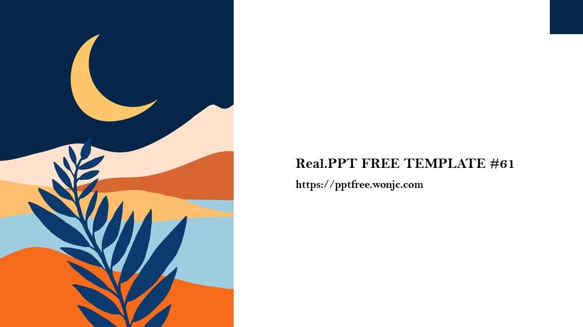 [리얼PPT#61] 문라이트, 달나라 초승달 무료 PPT 디자인 다운