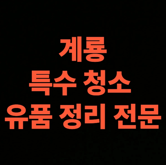 계룡 고독사청소 업체