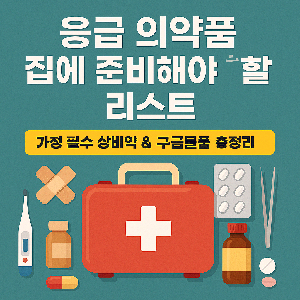 응급 의약품 집에 준비해야 할 리스트