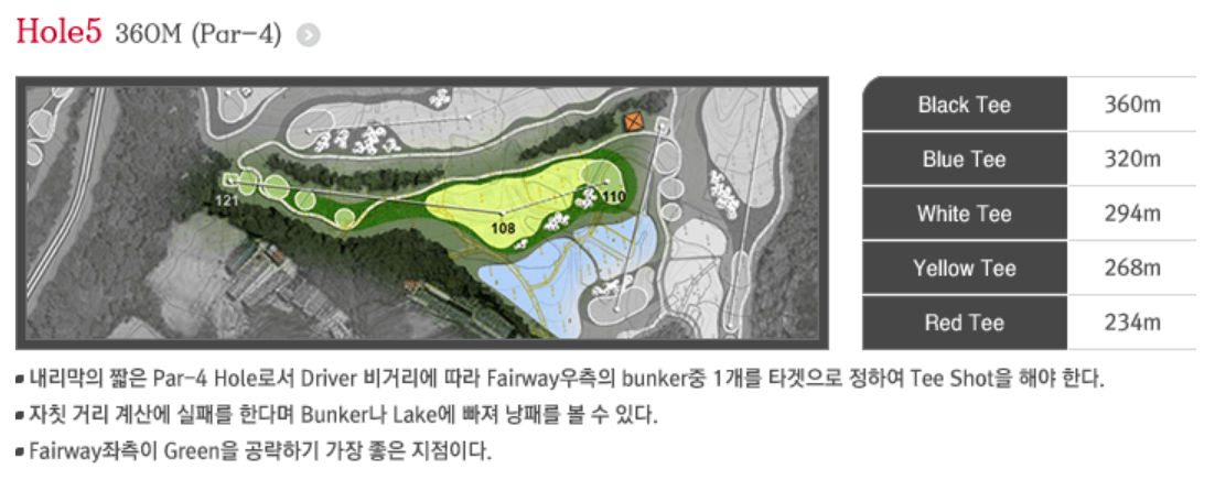 실크밸리 골프클럽 밸리코스 5