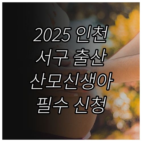 2025 인천 서구 출산 가구 필수 ..