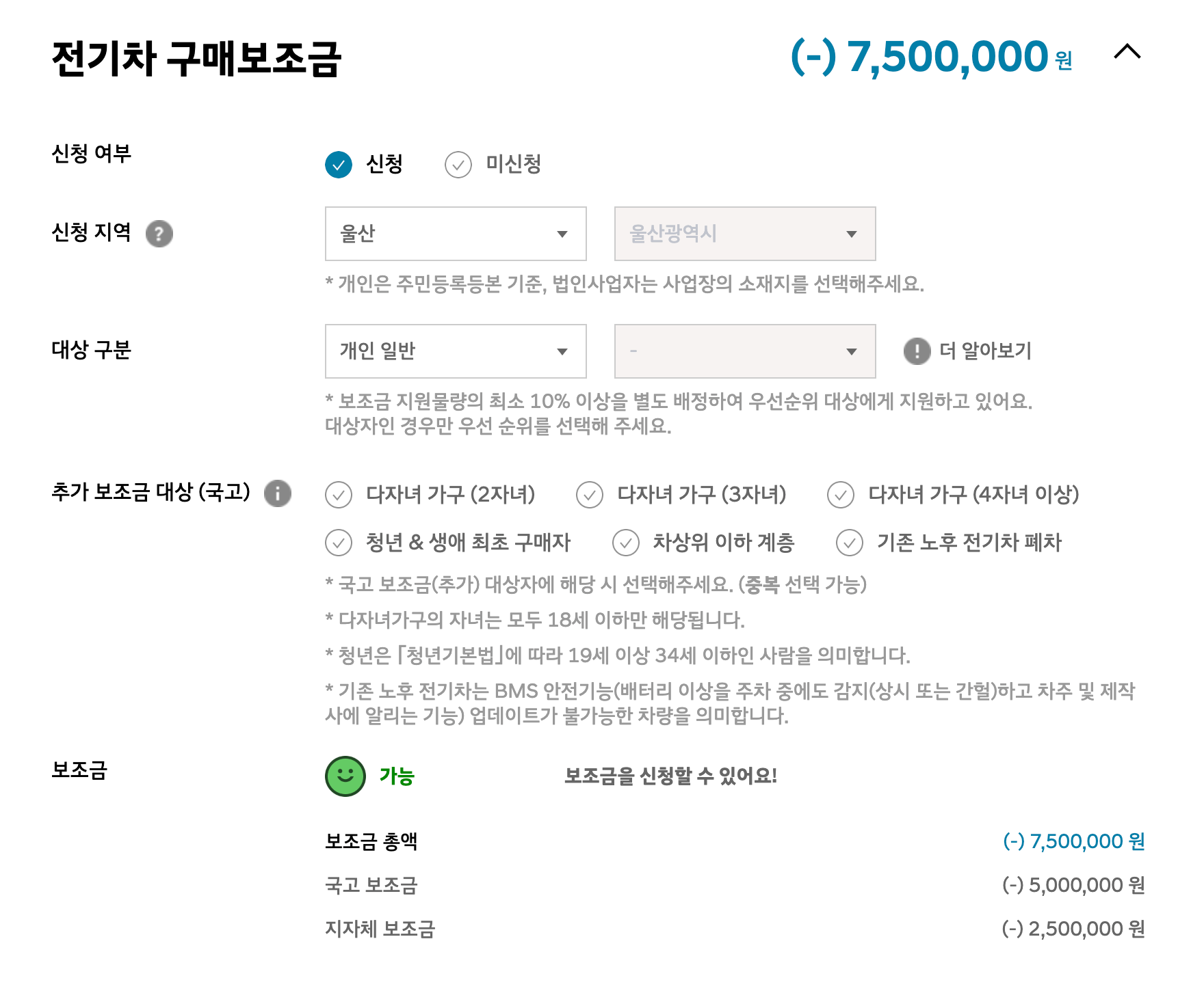 광역시 캐스퍼 보조금