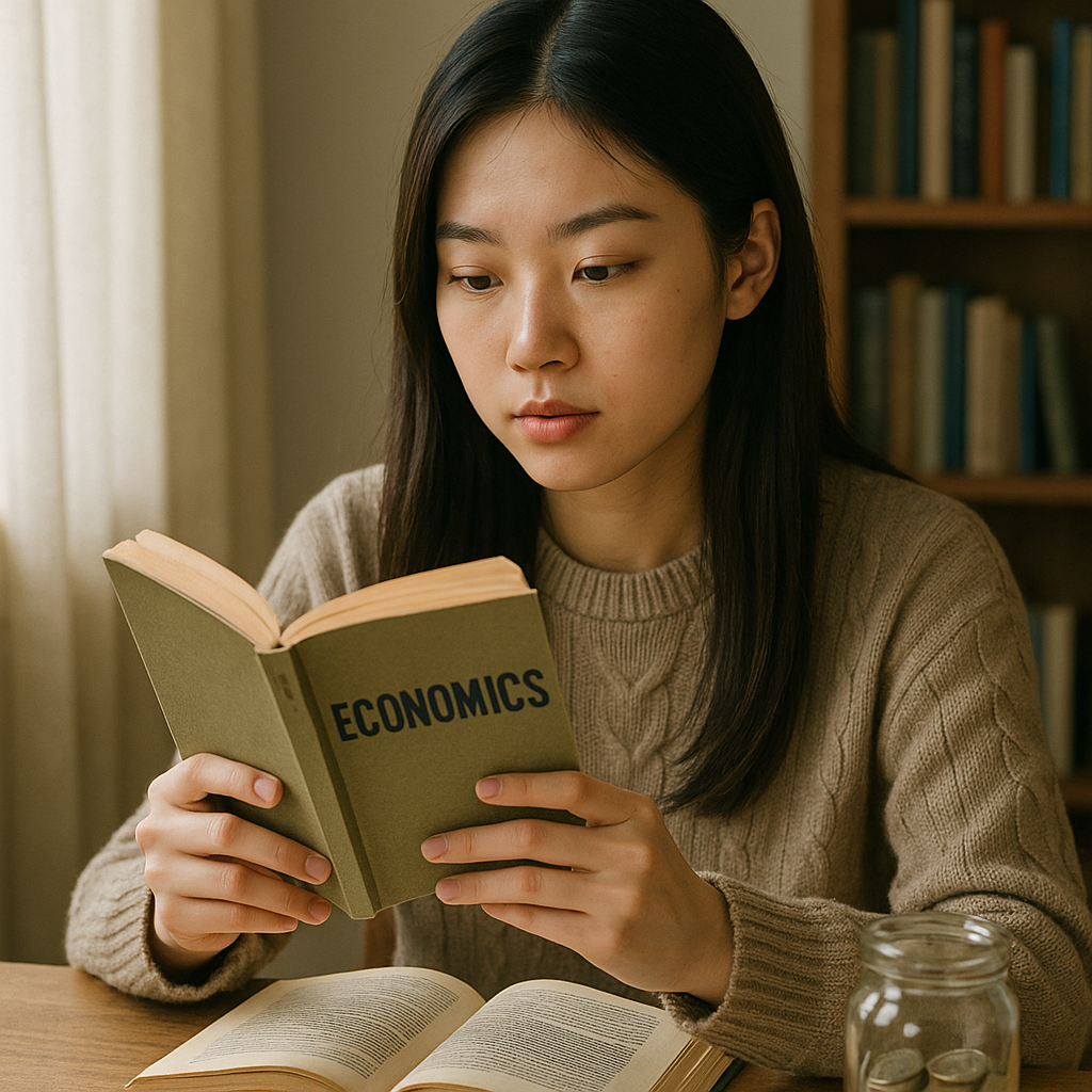20대 초년생의 경제공부하는 모습