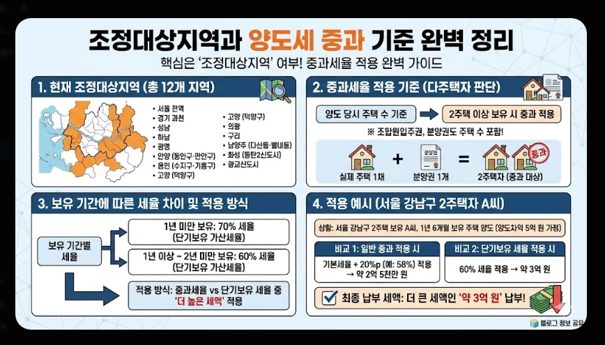 2026 부동산 양도세 개편안 [다주택자 세무 전략] 조정대상지역 중과 판단 및 절세 전략