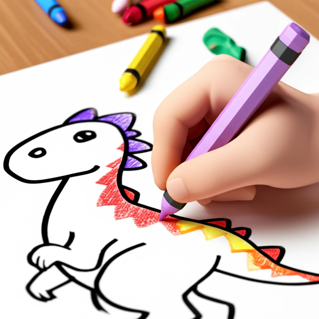 공룡 색칠놀이: 교육 효과 높이는 꿀