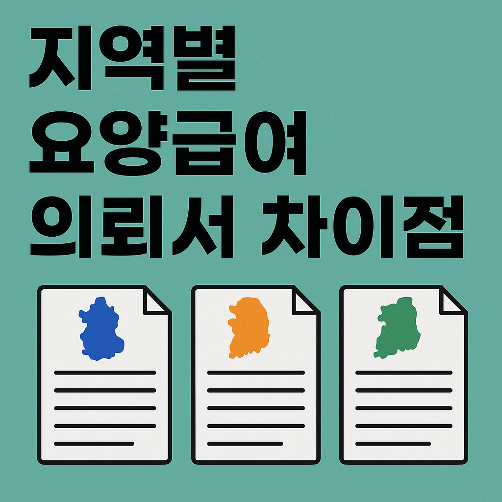지역별 요양급여 의뢰서 차이점 관련 사진