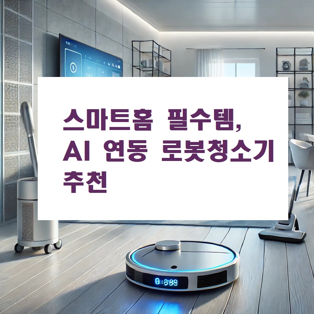 스마트홈 필수템, AI 연동 로봇청소기 추천