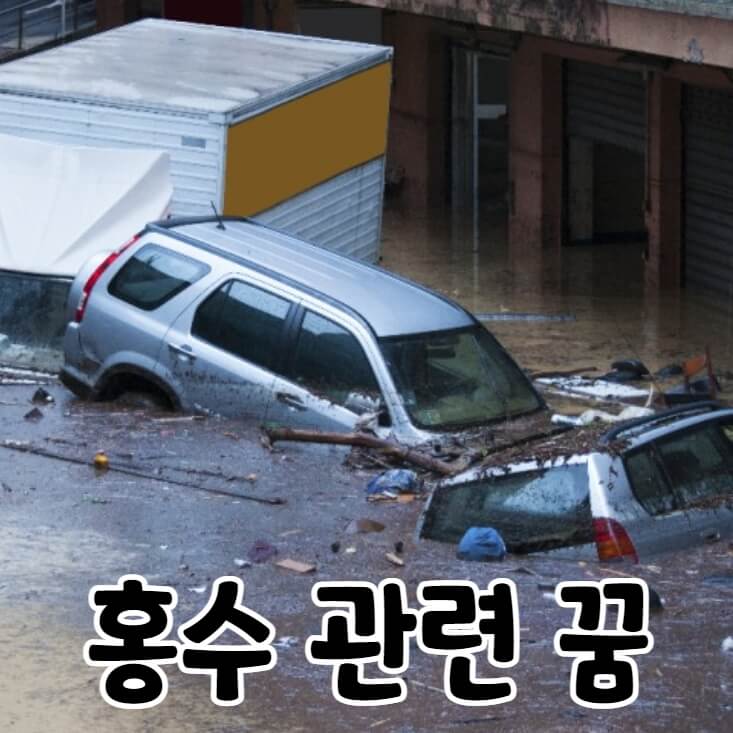 홍수로 침수된 자동차