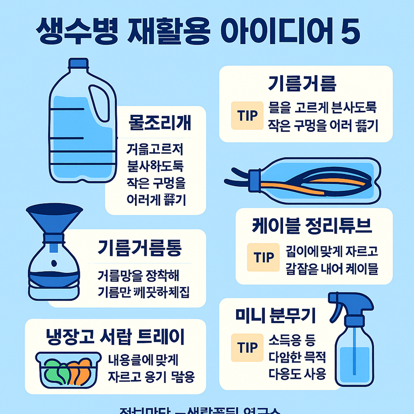 생수병 재활용 아이디어 BEST 5