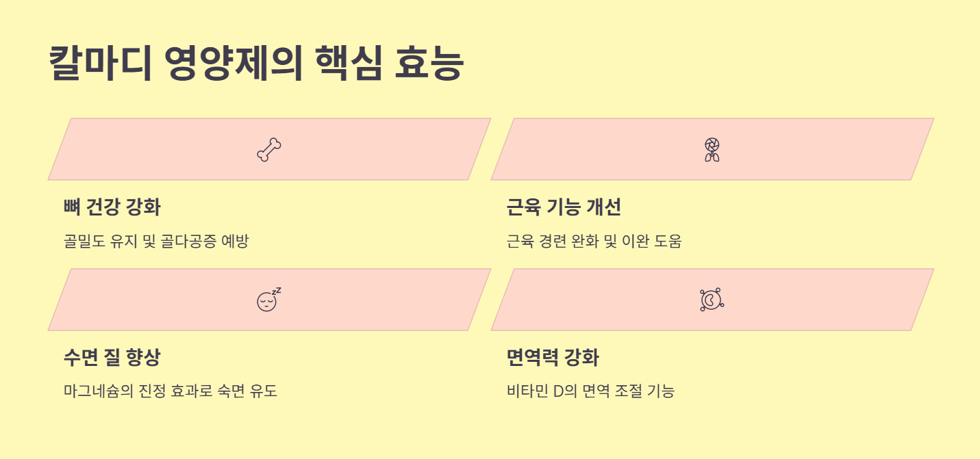 칼마디 영양제 핵심 효능 효과
