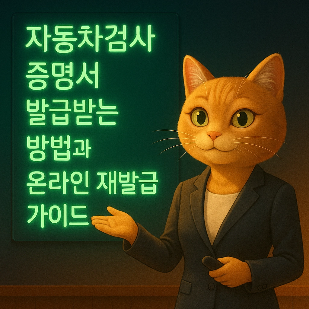 자동차검사 증명서 발급받는 방법과 온라인 재발급 가이드