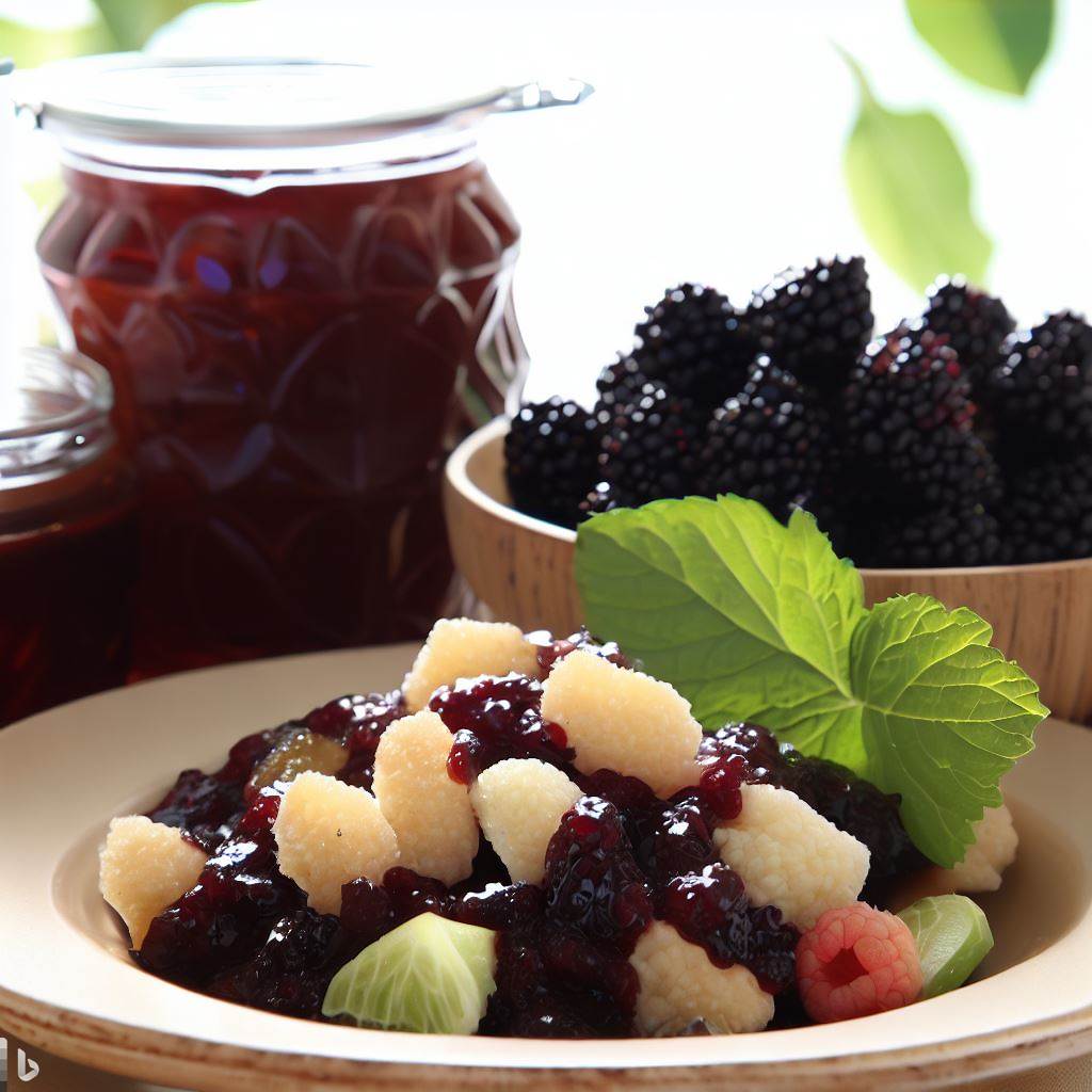 오디잼과 오디 샐러드 오디 이미지