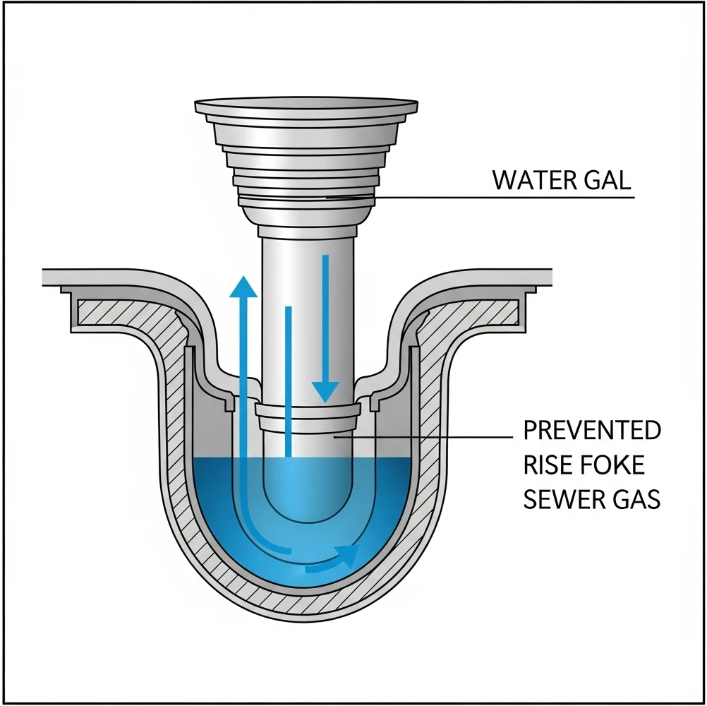 배수관 트랩 물막힘
