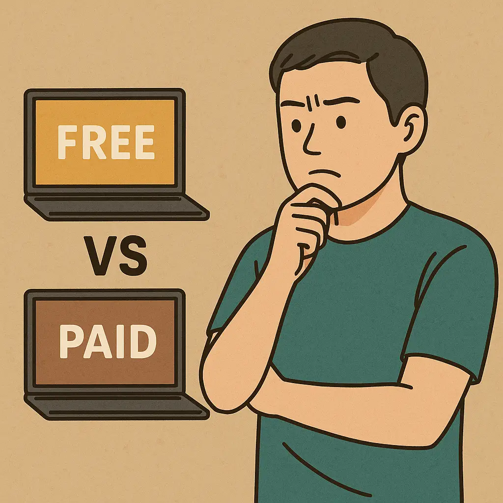 무료-구독과-유료-구독의-차이를-고민하는-남성