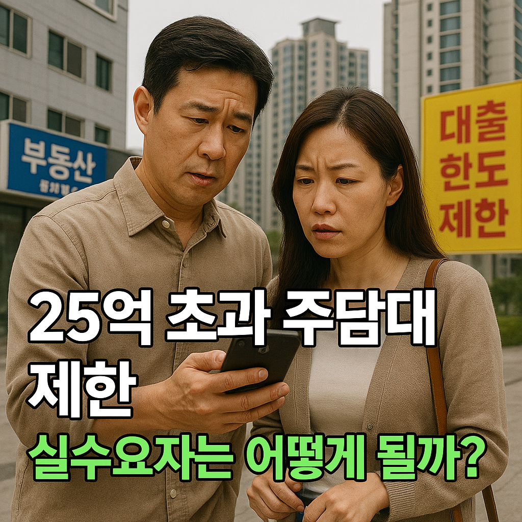 25억 초과 주담대 제한, 실수요자는 어떻게 될까