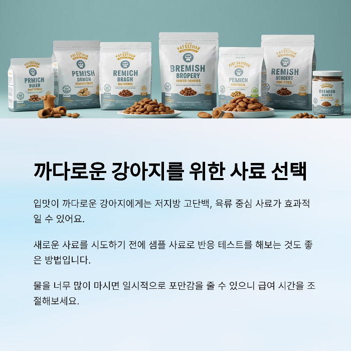 강아지 사료 안먹을때