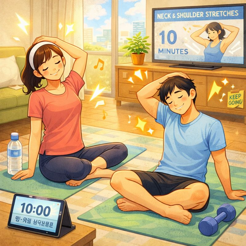 거북목 교정! 10분 목·어깨 스트레칭 루틴