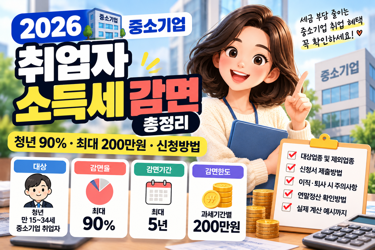 2026 중소기업 취업자 소득세 감면 총정리