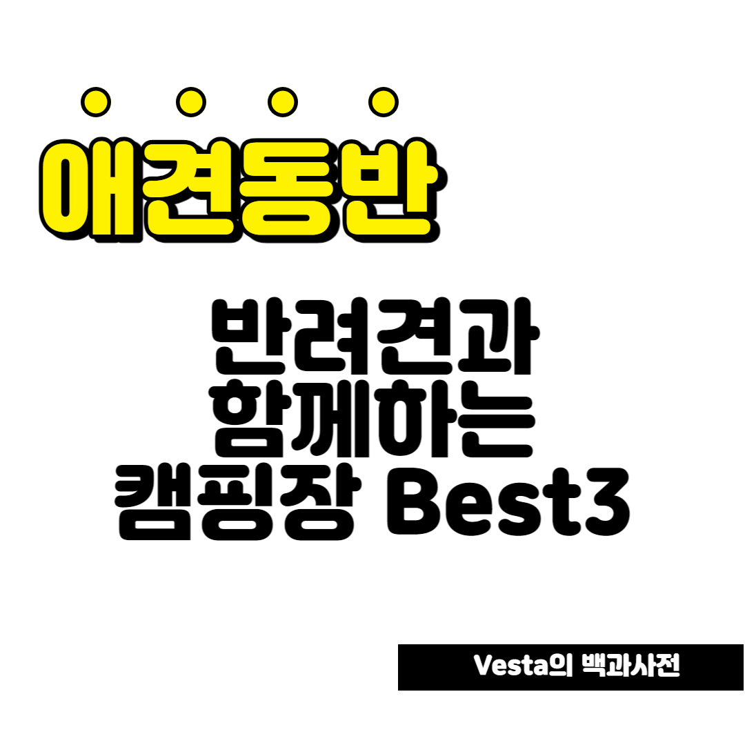 반려견과 함께하는 캠핑장 안내