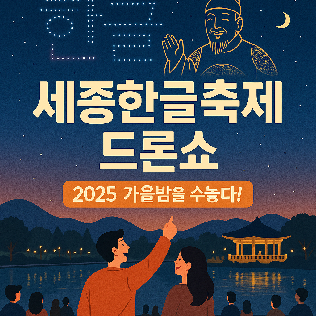 [세종한글축제 드론쇼] 한글날 밤, 세종 하늘을 수놓은 감동의 순간!
