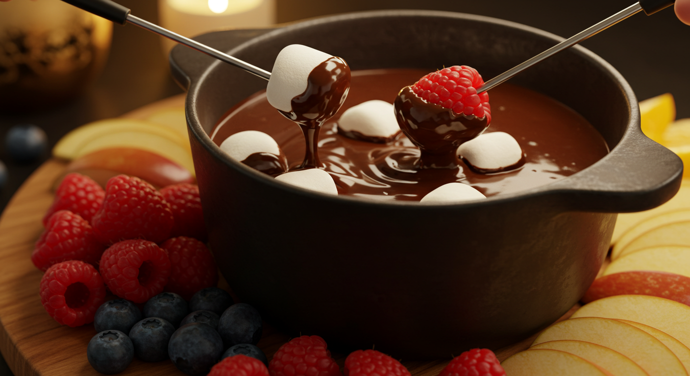 초콜릿퐁듀와 과일