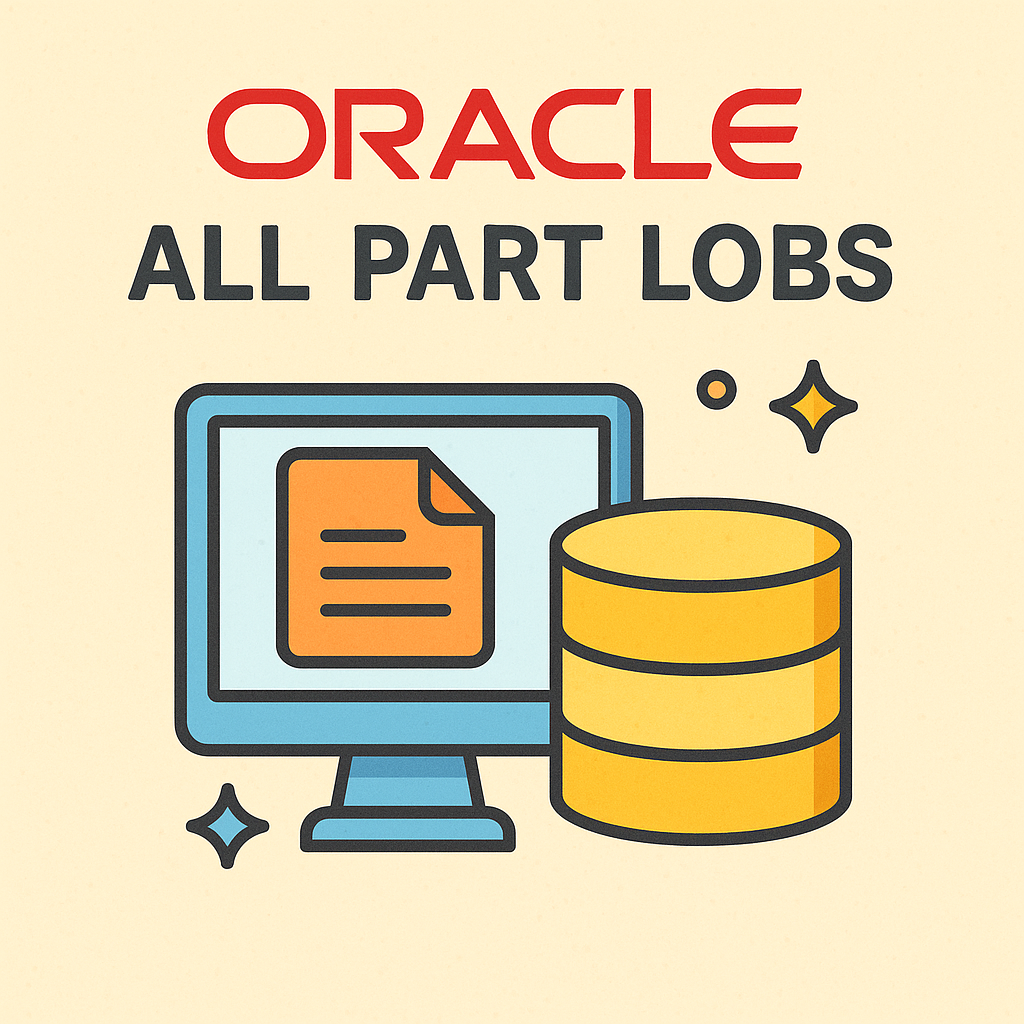 오라클 ALL_PART_LOBS 뷰로 파티션된 LOB 데이터 구조 이해하기