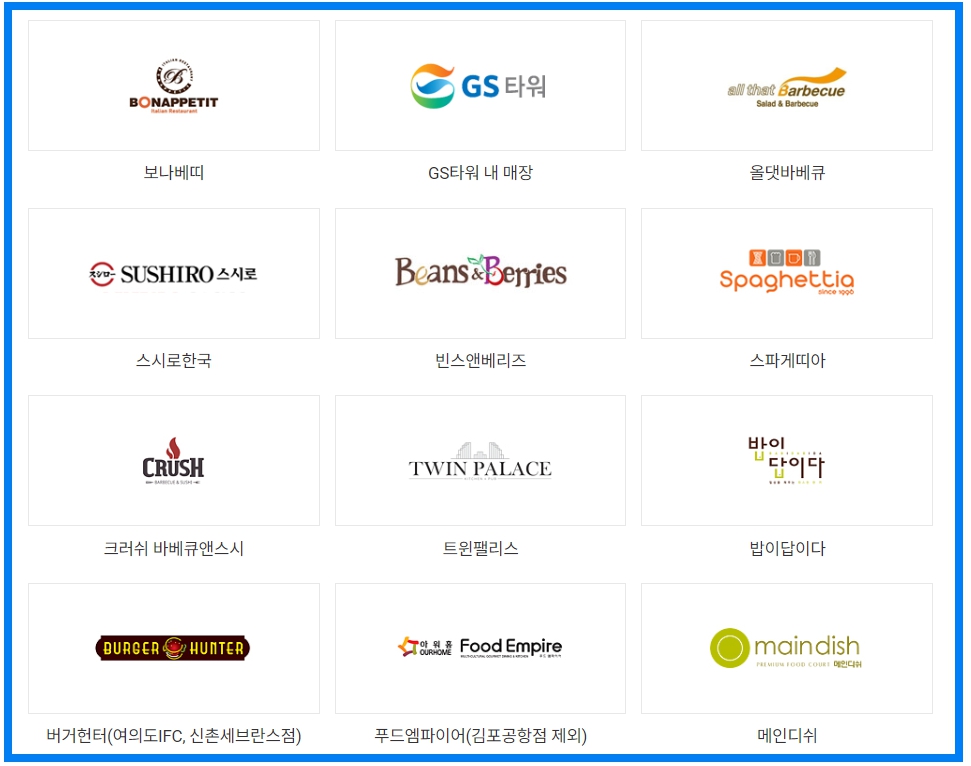 gs 칼텍스 상품권 외식 사용처 2