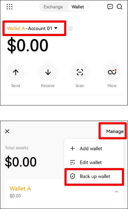 OKX Wallet 백업하는 과정
