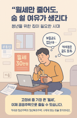 월세 부담 줄이는 청년특화주택, 나에게 맞는 집은?
